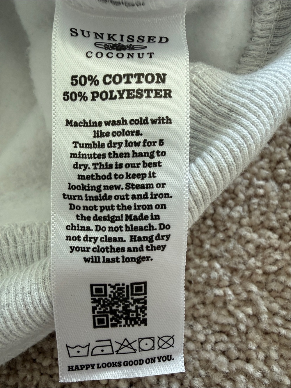 Sunkissed Crewneck Sweatshirt - Light Gray with Pink Lettering size medium - Picture 6 of 6